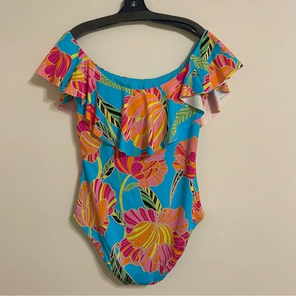 Trima Turk poppy ruffle 1pc swimsuit. - Picture 6 of 14